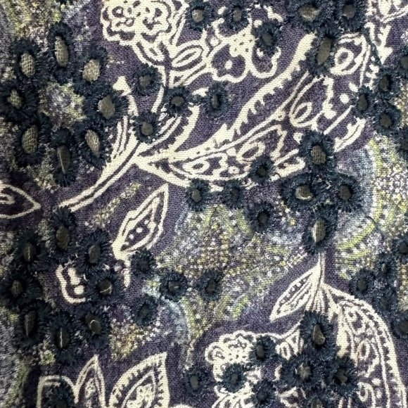 Free People Bohemian Cottage Embroidered Floral Sweet It Is Wide Leg Pants Large - Picture 14 of 16